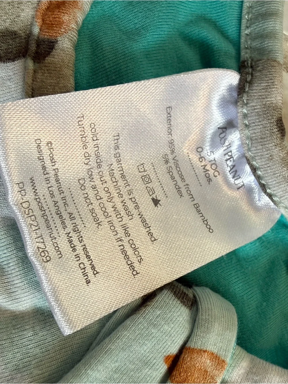 Posh peanut sleeping cow bamboo sleep sack .5tog 0-6 months